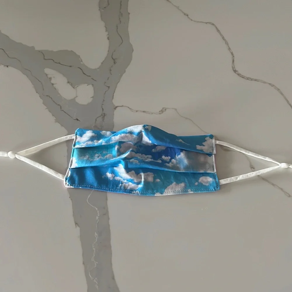 Handmade Cloud Pattern Facemask